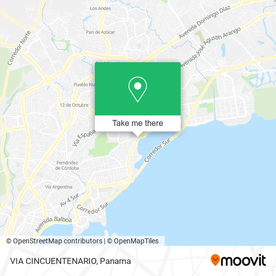 VIA CINCUENTENARIO map