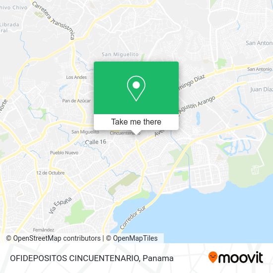 OFIDEPOSITOS CINCUENTENARIO map