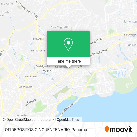 Mapa de OFIDEPOSITOS CINCUENTENARIO