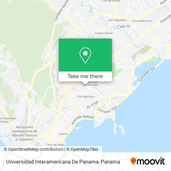 Universidad Interamericana De Panama map