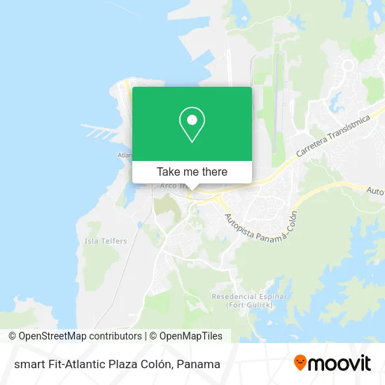 Mapa de smart Fit-Atlantic Plaza Colón