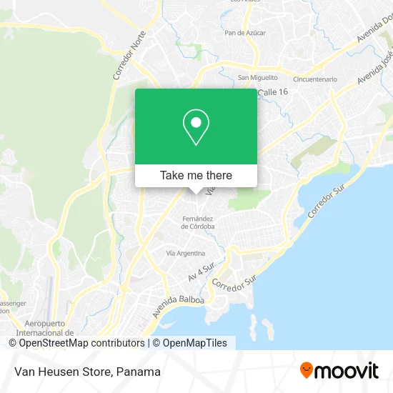 Mapa de Van Heusen Store