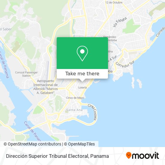 Dirección Superior Tribunal Electoral map