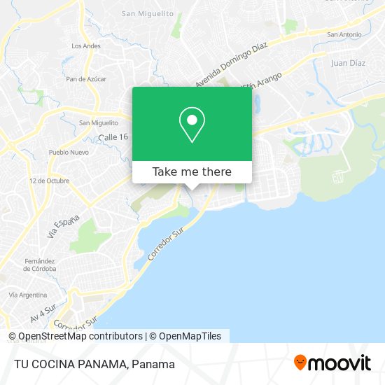 TU COCINA PANAMA map