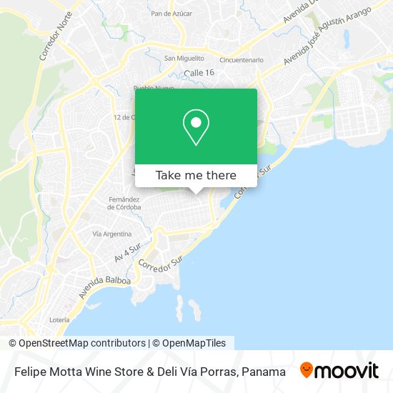 Felipe Motta Wine Store & Deli Vía Porras map