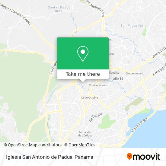 How to get to Iglesia San Antonio de Padua in Betania by Bus or Metro?