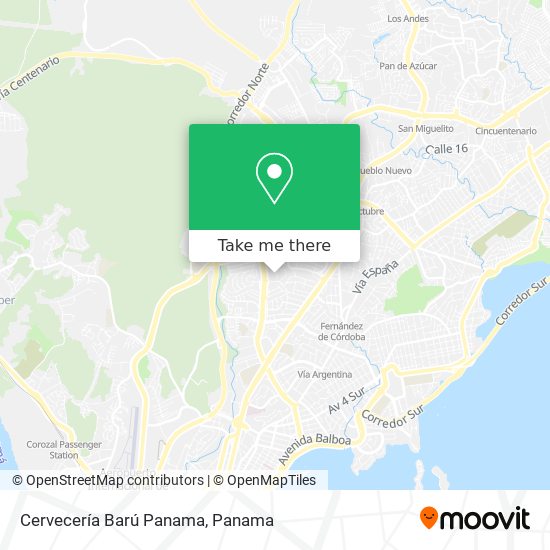 Cervecería Barú Panama map
