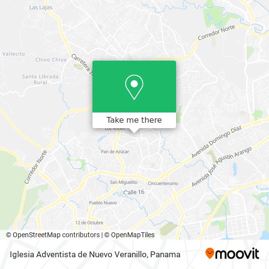 Iglesia Adventista de Nuevo Veranillo map
