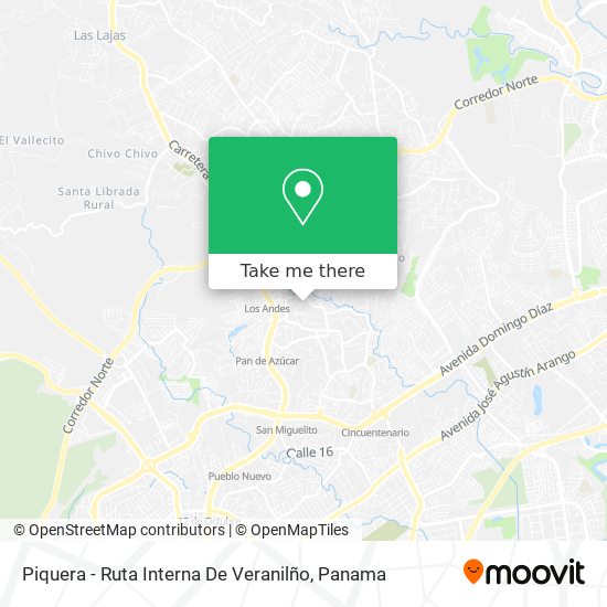 Piquera - Ruta Interna De Veranilño map
