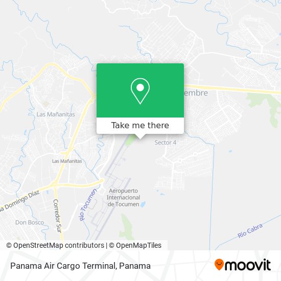 Panama Air Cargo Terminal map