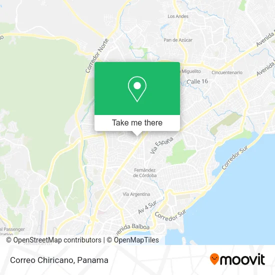 Mapa de Correo Chiricano