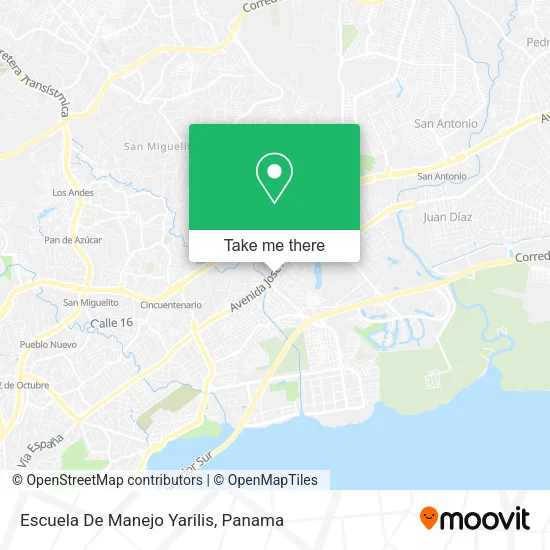 Escuela De Manejo Yarilis map