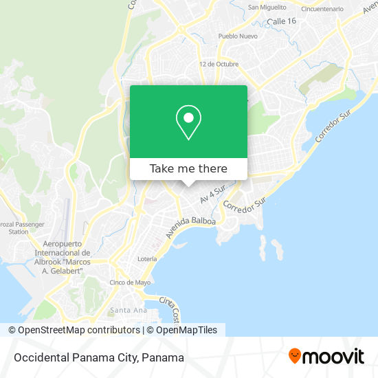 Occidental Panama City map