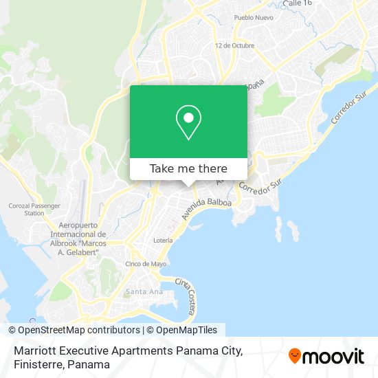Marriott Executive Apartments Panama City, Finisterre map