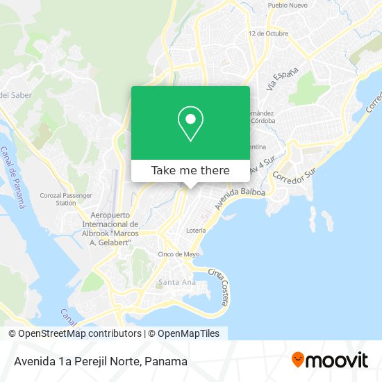 Avenida 1a Perejil Norte map