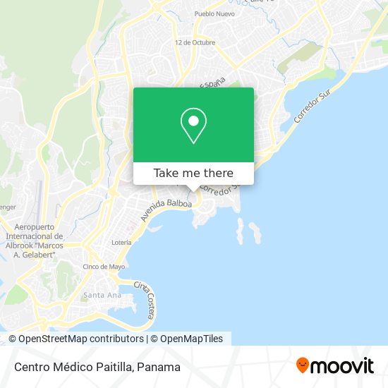 Centro Médico Paitilla map