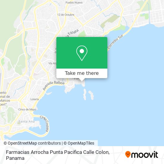 Mapa de Farmacias Arrocha  Punta Pacifica Calle Colon