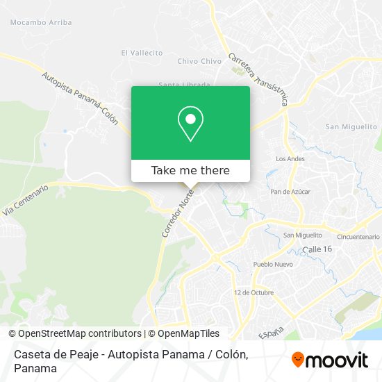 Caseta de Peaje - Autopista Panama / Colón map