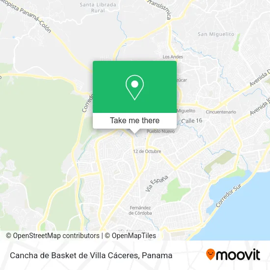 Cancha de Basket de Villa Cáceres map