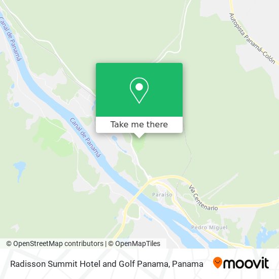 Radisson Summit Hotel and Golf Panama map