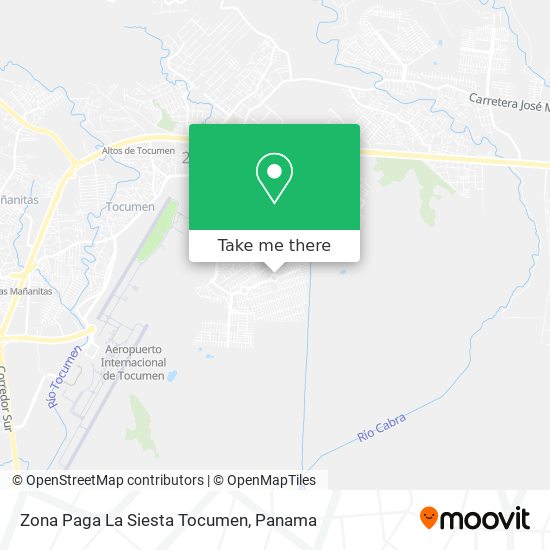 Zona Paga La Siesta Tocumen map