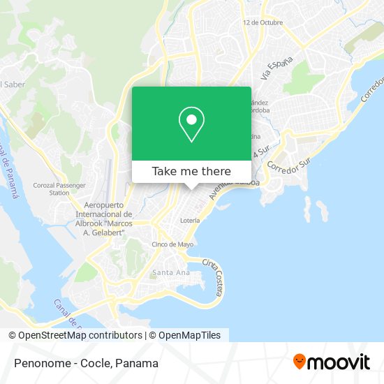 Mapa de Penonome - Cocle