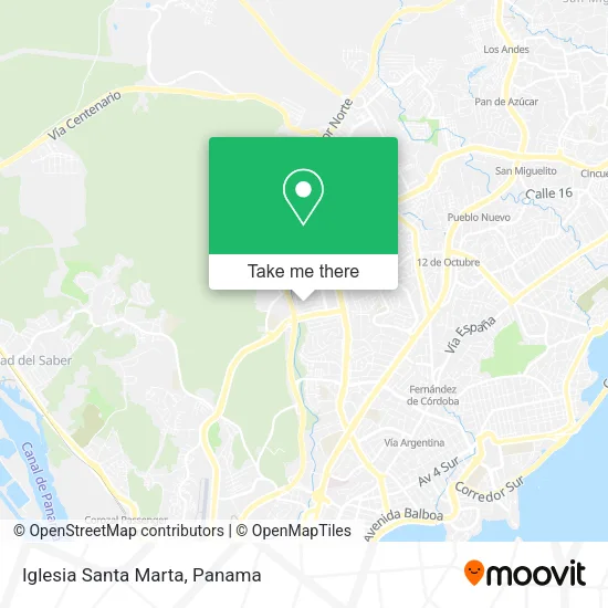 Mapa de Iglesia Santa Marta