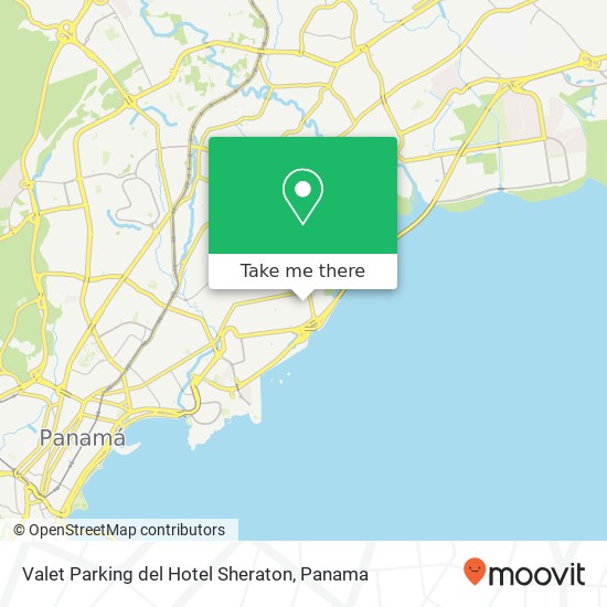 Mapa de Valet Parking del Hotel Sheraton