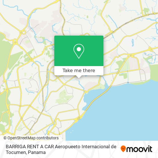 BARRIGA RENT A CAR     Aeropueeto Internacional de Tocumen map