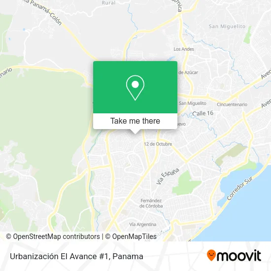 Mapa de Urbanización El Avance #1