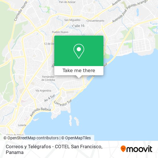 Correos y Telégrafos - COTEL San Francisco map