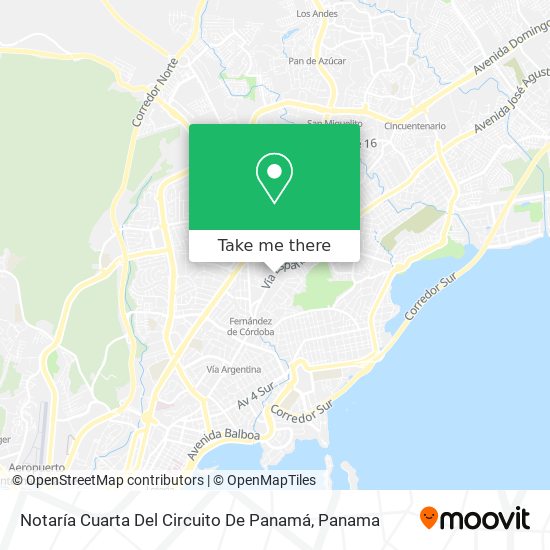 Notaría Cuarta Del Circuito De Panamá map