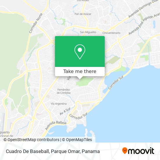 Cuadro De Baseball, Parque Omar map