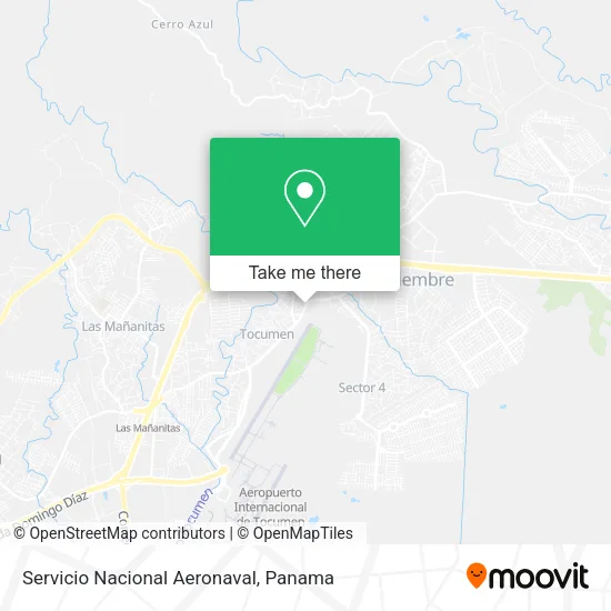 Mapa de Servicio Nacional Aeronaval