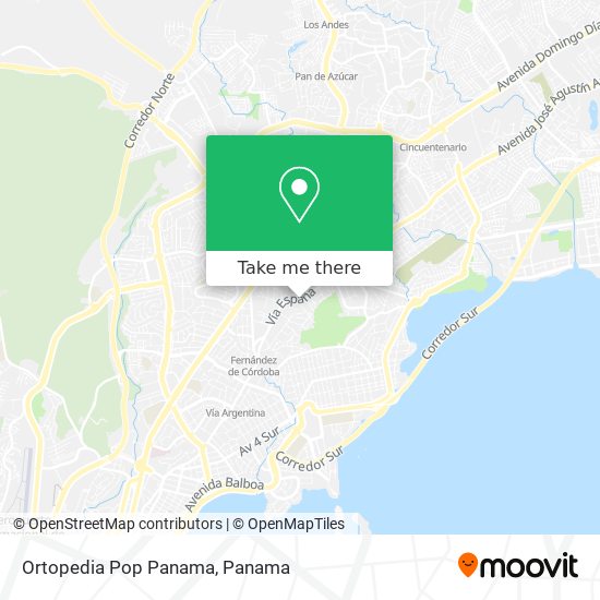 Ortopedia Pop Panama map