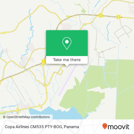 Mapa de Copa Airlines CM535 PTY-BOG