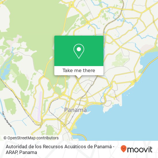 Autoridad de los Recursos Acuáticos de Panamá - ARAP map