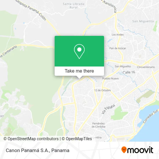 Canon Panamá S.A. map