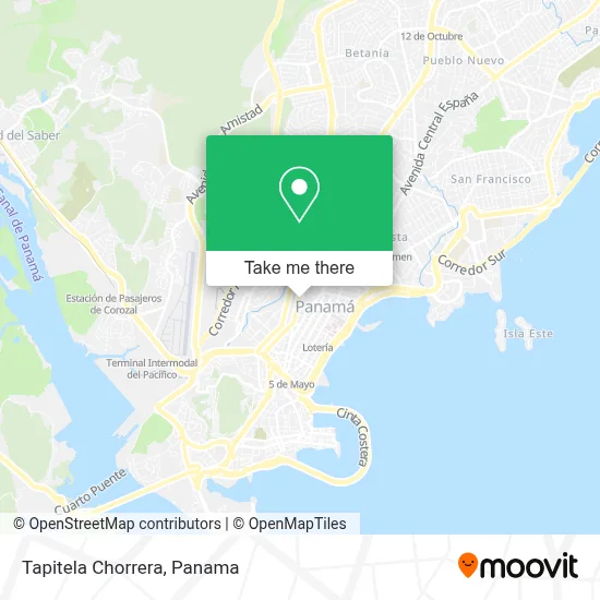 Tapitela Chorrera map