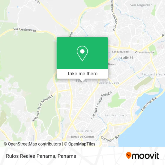 Rulos Reales Panama map
