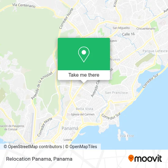 Relocation Panama map