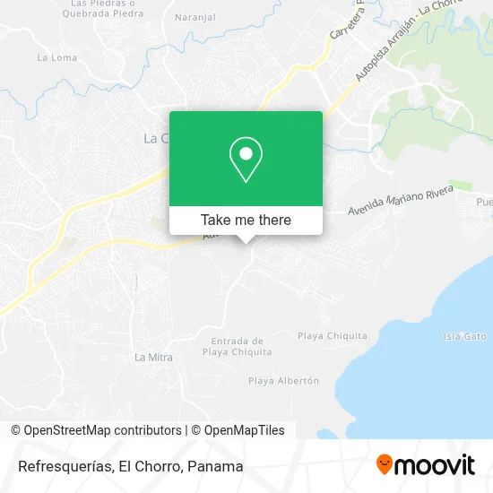 Refresquerías, El Chorro map
