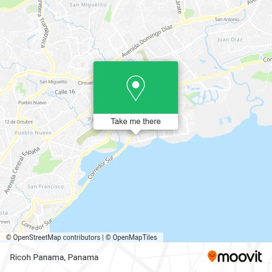 Ricoh Panama map