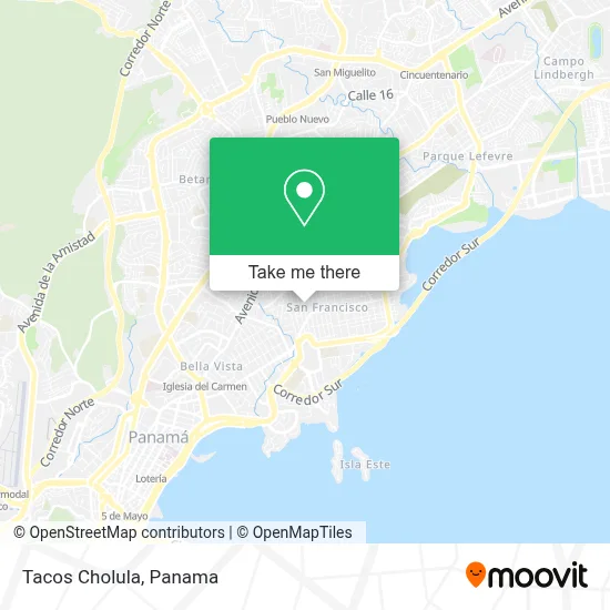 Tacos Cholula map