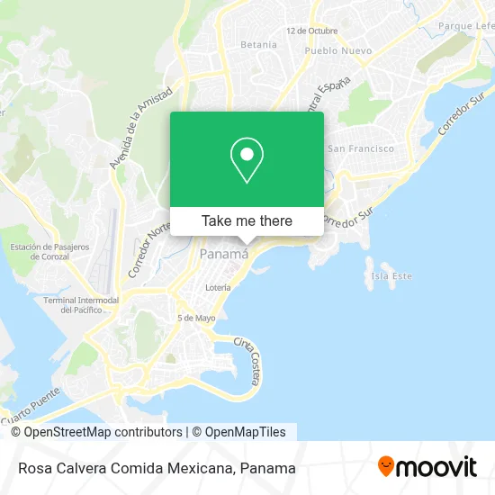 Rosa Calvera Comida Mexicana map