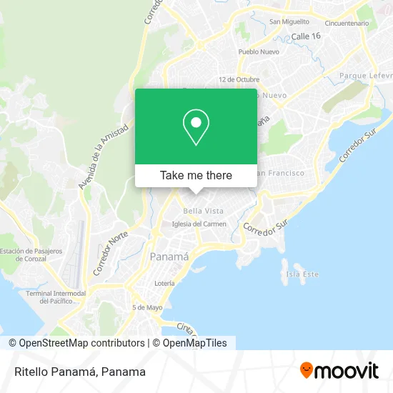 Ritello Panamá map