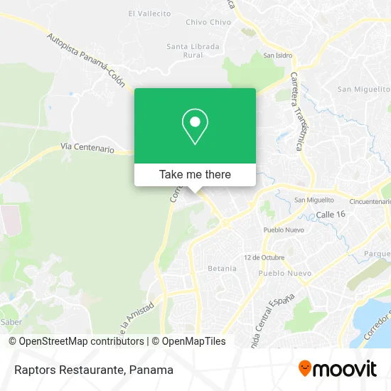 Raptors Restaurante map