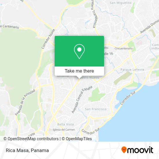 Rica Masa map