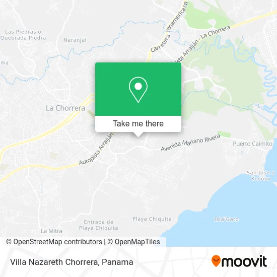 Villa Nazareth Chorrera map