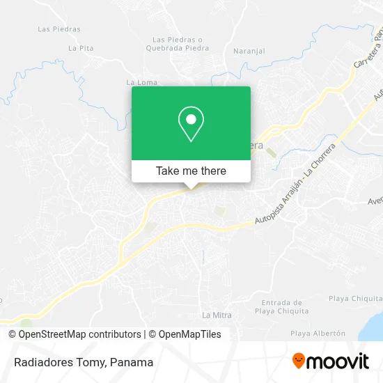 Radiadores Tomy map